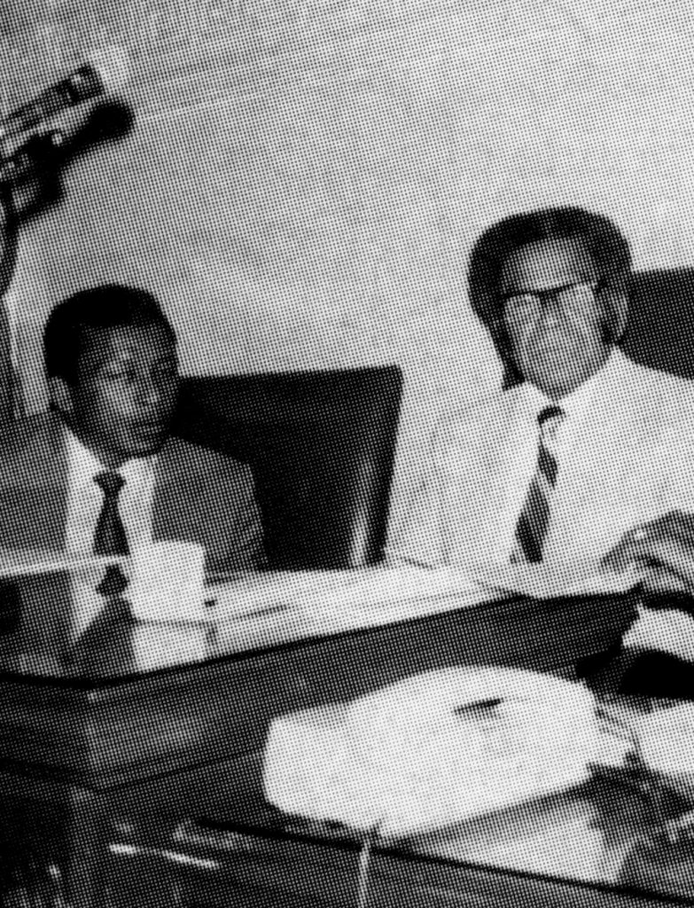 Manuel Zapata Olivella con Eduardo Diaz durante el Congreso de cultura negra, cali, 1978 fotos cortesía El País