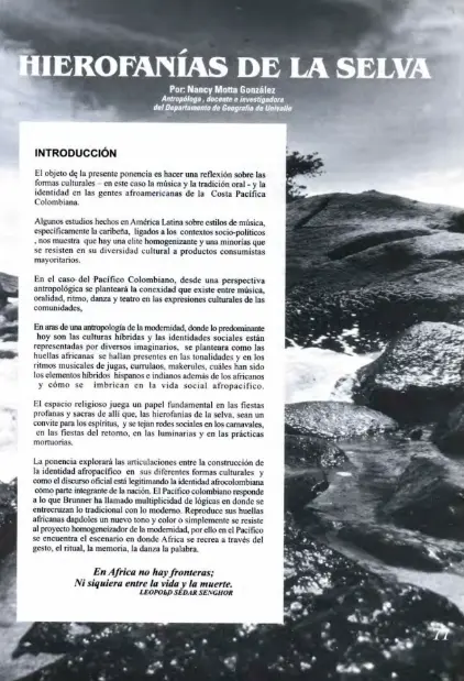 Hierofanías de la selva